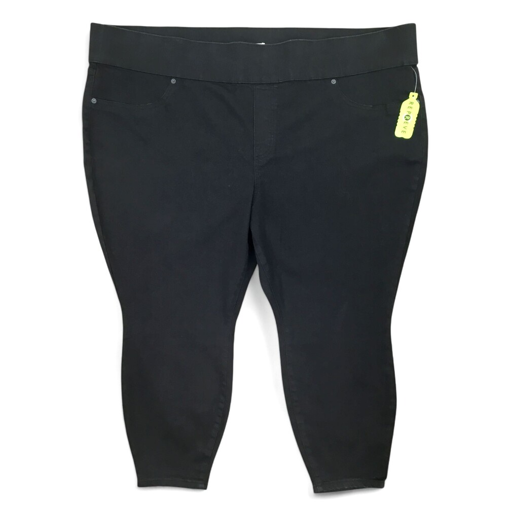 LOGO by Lori Goldstein Jeans Pull On Legging Black 30W Petite Cotton Repreve NEW